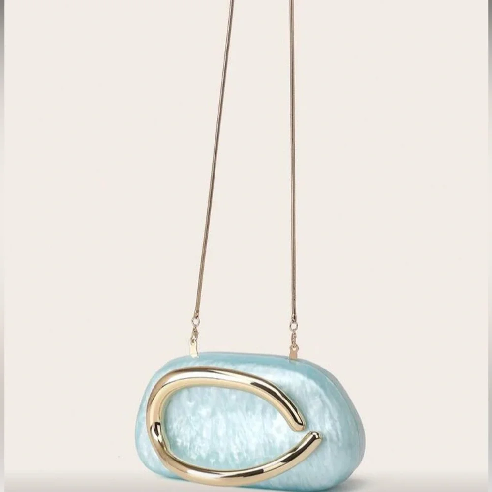 Blue Crossbody Clutch Bag